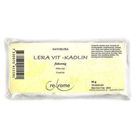 Lera vit kaolin finkornig