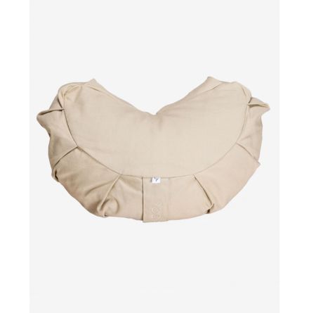 Meditationskudde halvmne beige