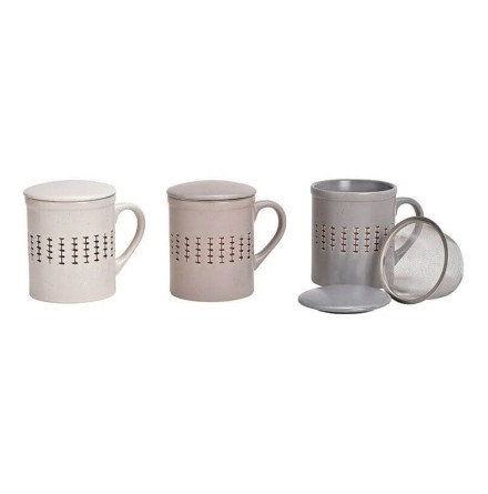 Mugg Gura Cream med lock och tesil